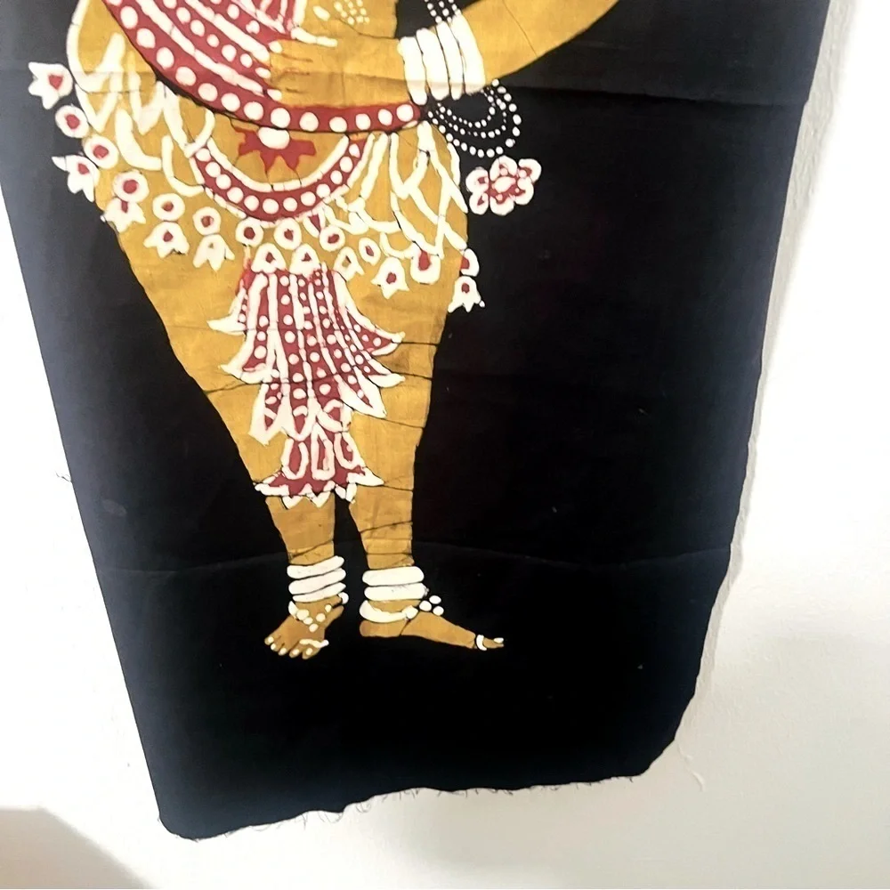 Wall Art on Thin Black Cloth Ready for Frame To Hang on Wall Tribal Tapestry